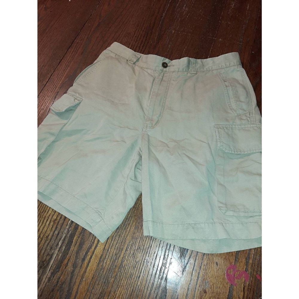 Mens Waist Size 34 Nautica Explorer Khaki Tan Cargo Carpenter Shorts High Rise
